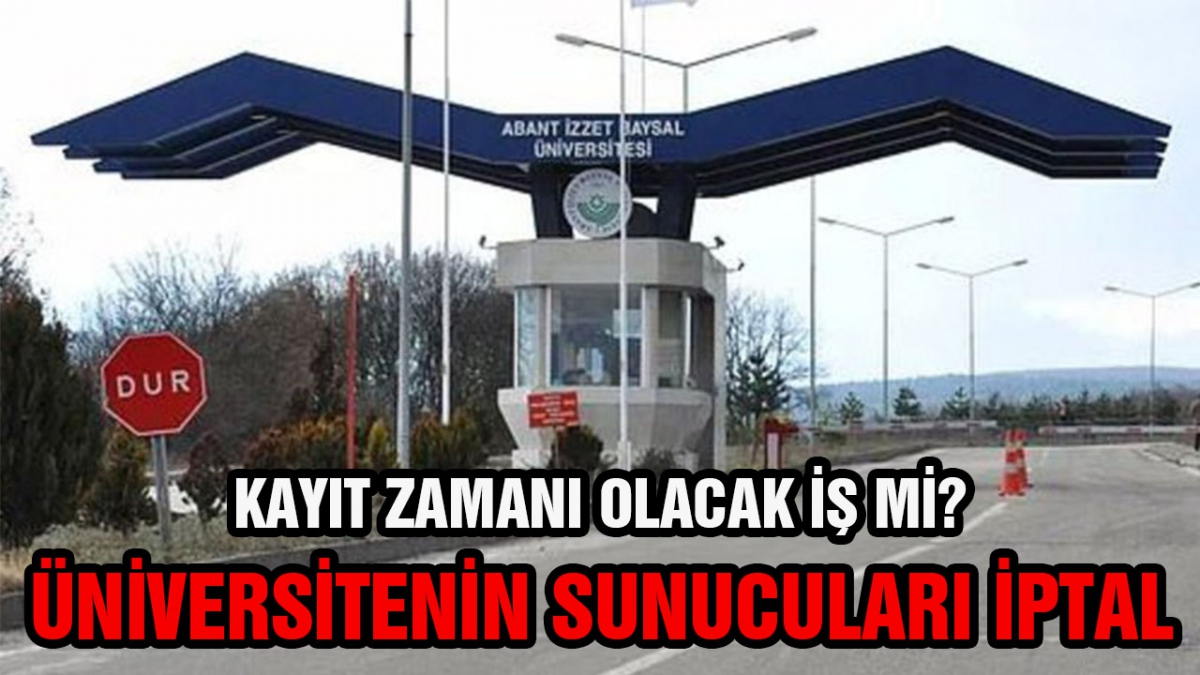 Üniversitenin sunucuları iptal!