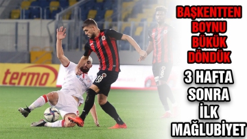 Başkentten boynu bükük döndük