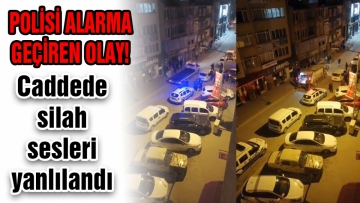 Caddede silah sesleri yankılandı