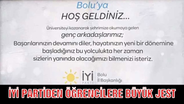 İYİ Parti'den öğrencilere jest