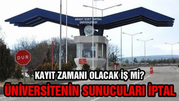 Üniversitenin sunucuları iptal!