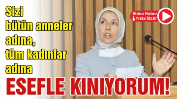 …bütün anneler adına, tüm kadınlar adına  ESEFLE KINIYORUM!