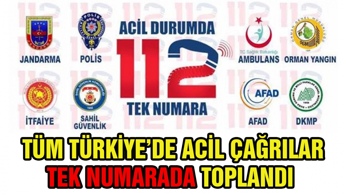 Acil çağrılar 112'de toplandı