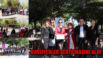 Kursiyerler sertifikalarını aldı