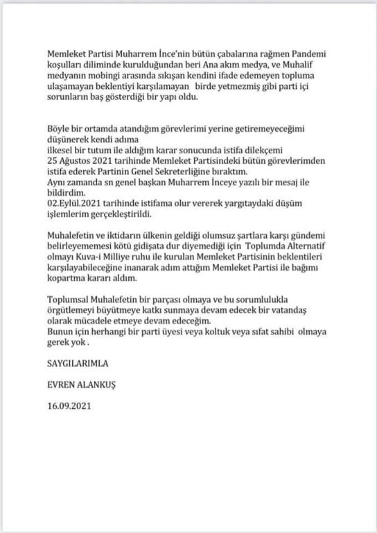 Belediyeden ihale aldı partisinden istifa etti