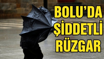 Bolu'da şiddetli rüzgar