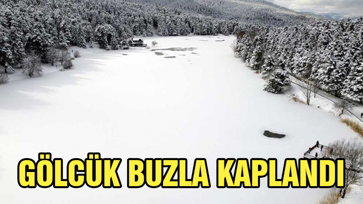 Gölcük buzla  kaplandı