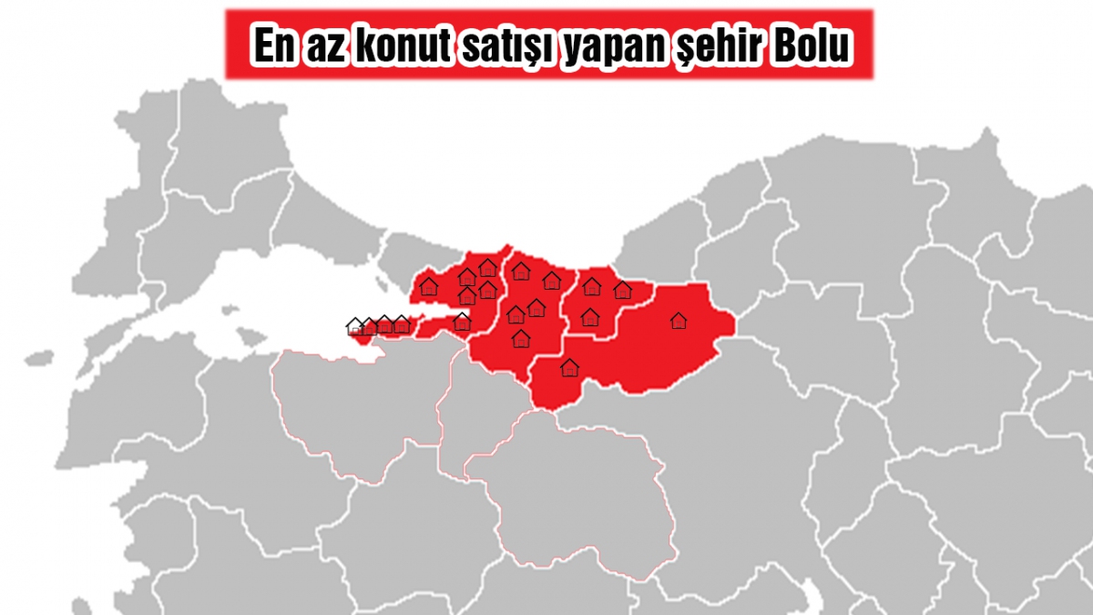 En az konut satışı yapan şehir Bolu