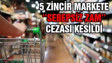 5 markete ‘'sebepsiz zam'' cezası kesildi