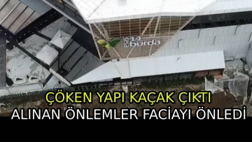 Çöken yapı kaçak çıktı