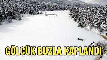 Gölcük buzla  kaplandı