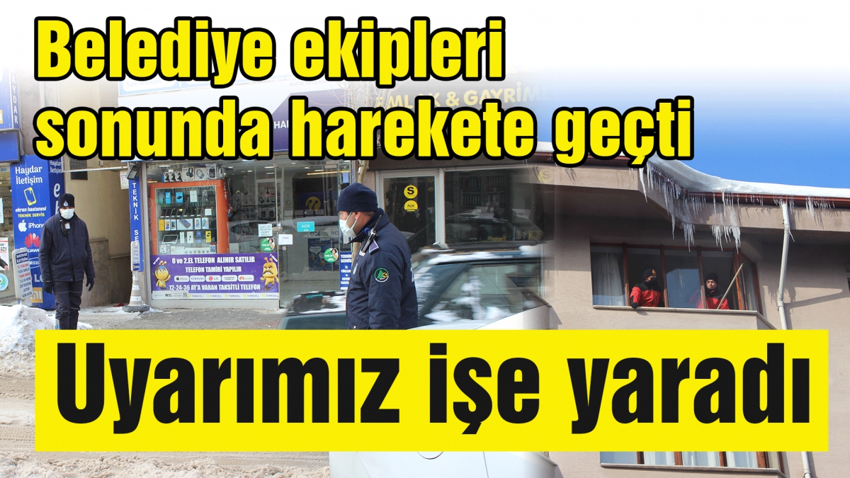 Belediye ekipleri sonunda harekete geçti