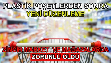 Plastik poşetlerden sonra yeni düzenleme