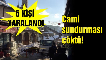 Cami sundurması çöktü