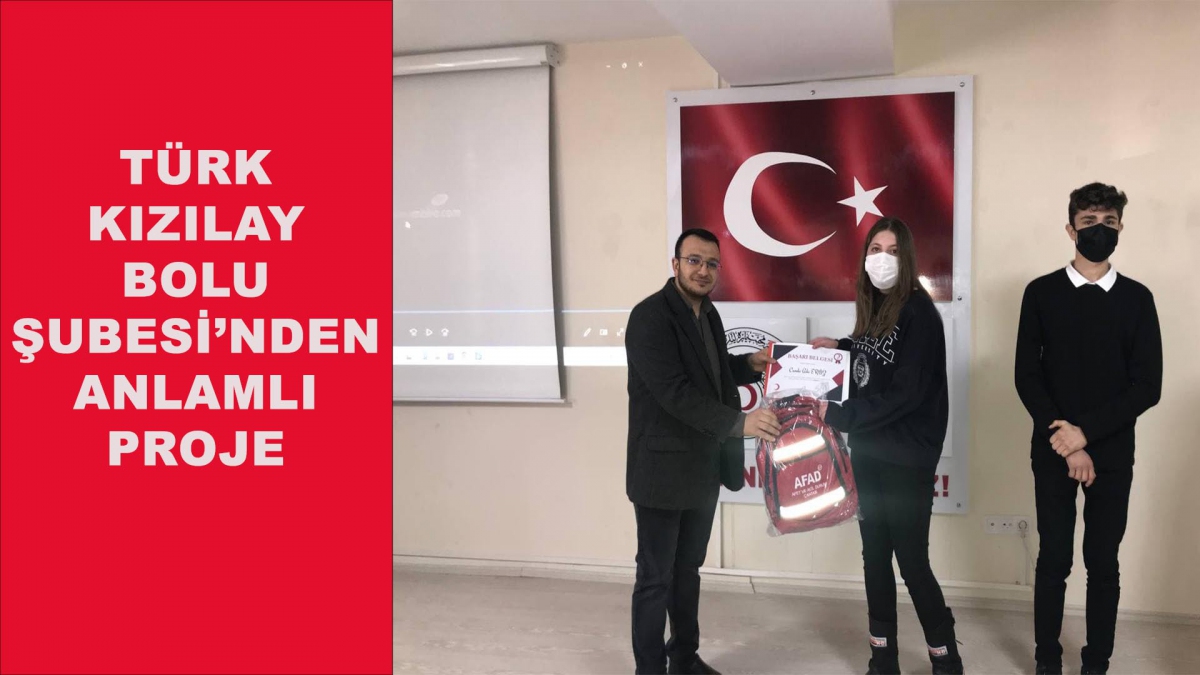 TÜRK KIZILAYı BOLU ŞUBESİ ANLAMLI BİR PROJEYE DAHA İMZA ATTI.