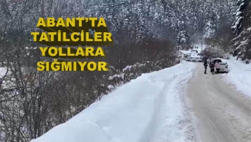 Abant'ta tatilciler yollardan şikayetçi