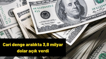 Cari denge aralıkta 3,8 milyar dolar açık verdi !