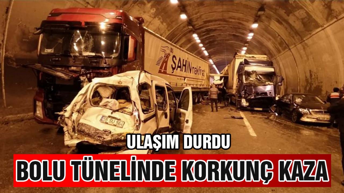 Bolu Tüneli'nde korkunç kaza! Ulaşım durdu