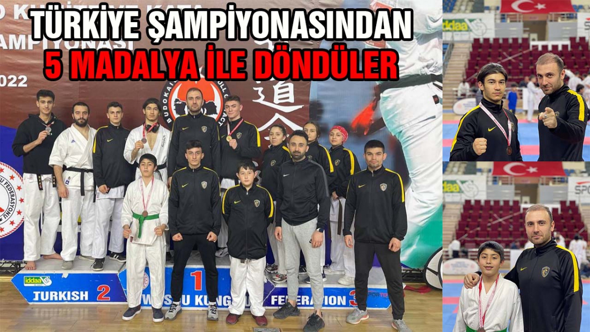 Türkiye Şampiyonasından 5 madalyayla döndüler