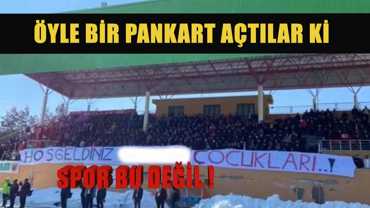 GEREDESPOR TARAFTARI KÜFÜRLÜ PANKART AÇTI