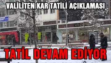 Valilikten kar tatili açıklaması