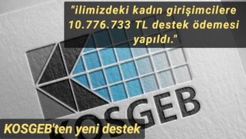 KOSGEB'ten yeni destek