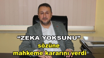 "Zeka Yoksunu" sözüne mahkeme kararını verdi
