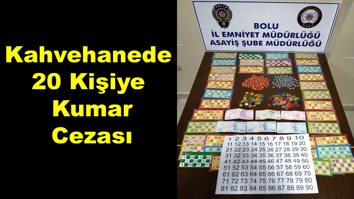 Kahvehanede 20 kişiye kumar cezası