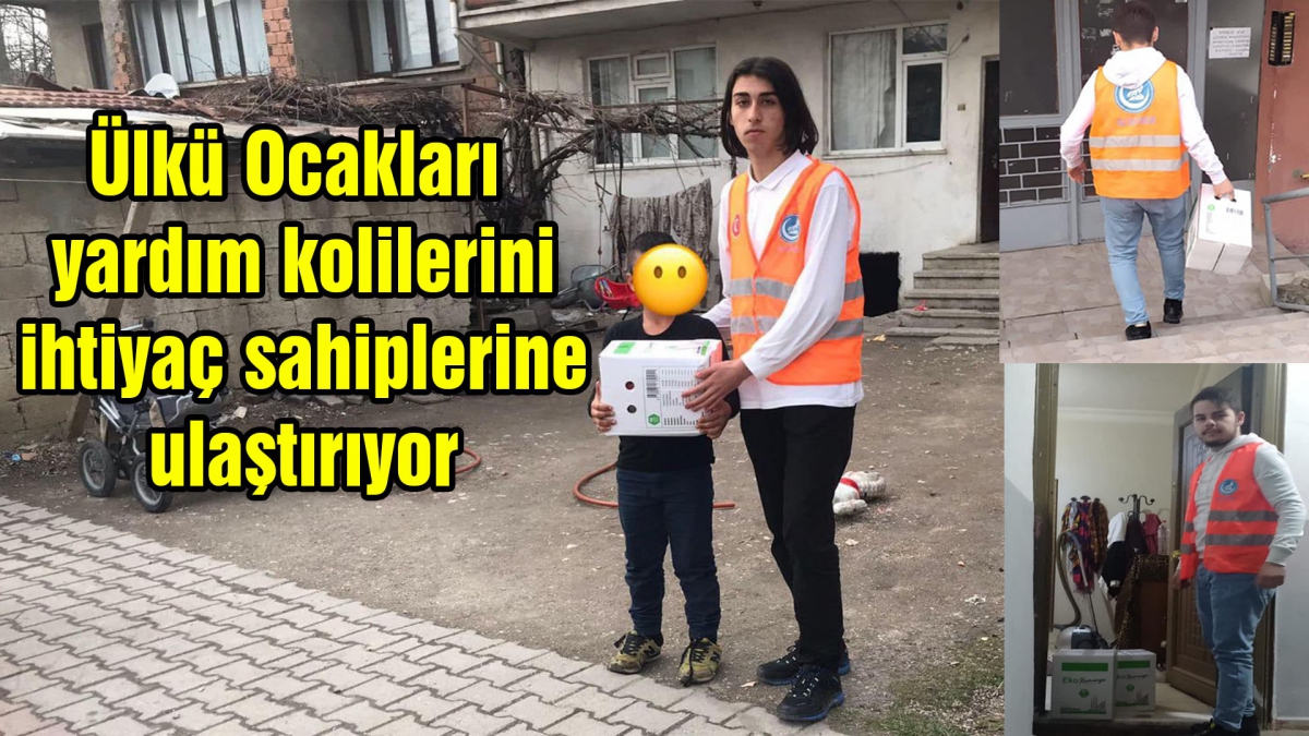 Ülkü Ocakları yardım kolilerini ihtiyaç sahiplerine ulaştırıyor