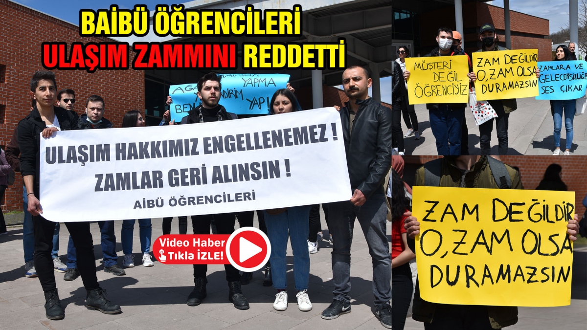 BAİBÜ öğrencileri ulaşım zammını reddetti