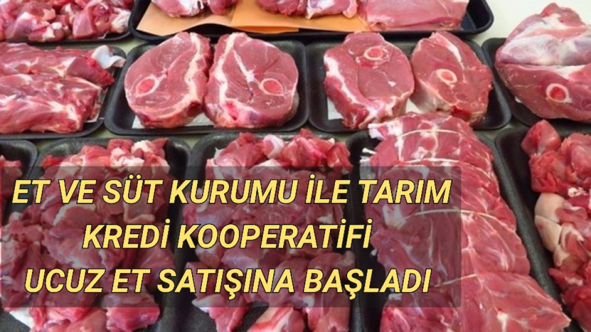 Et ve Süt Kurumu ile Tarım Kredi Kooperatif Marketleri ucuz et satışına başladı