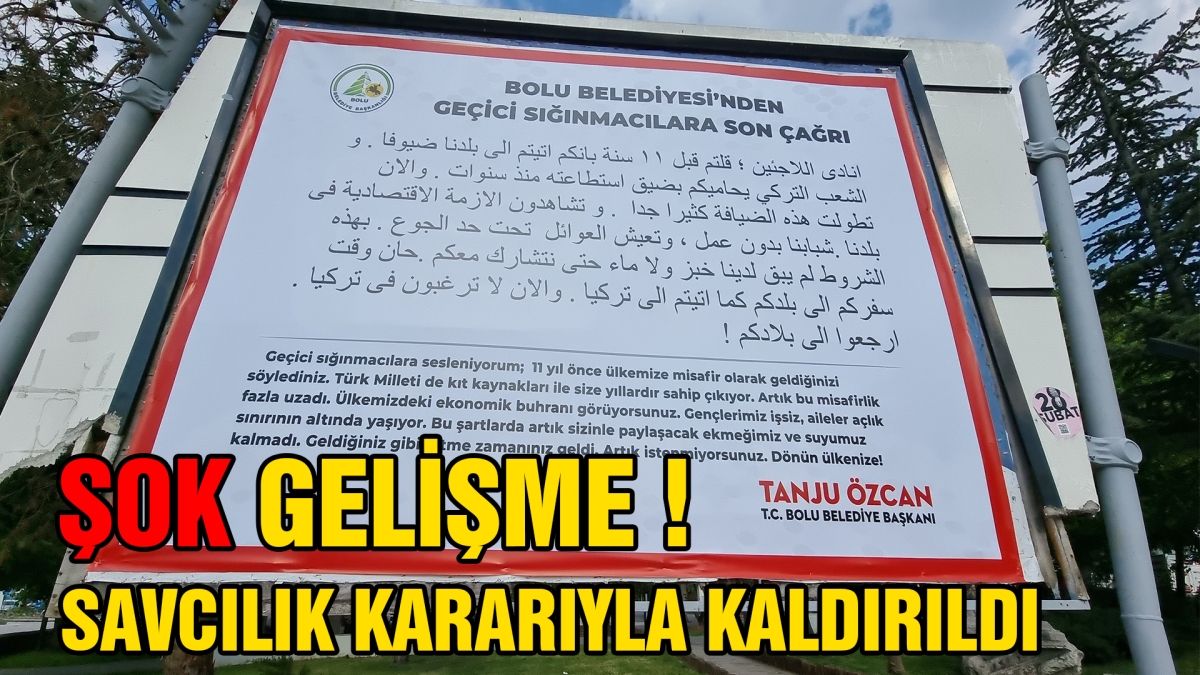 SAVCILIK KARARI İLE KALDIRILDI