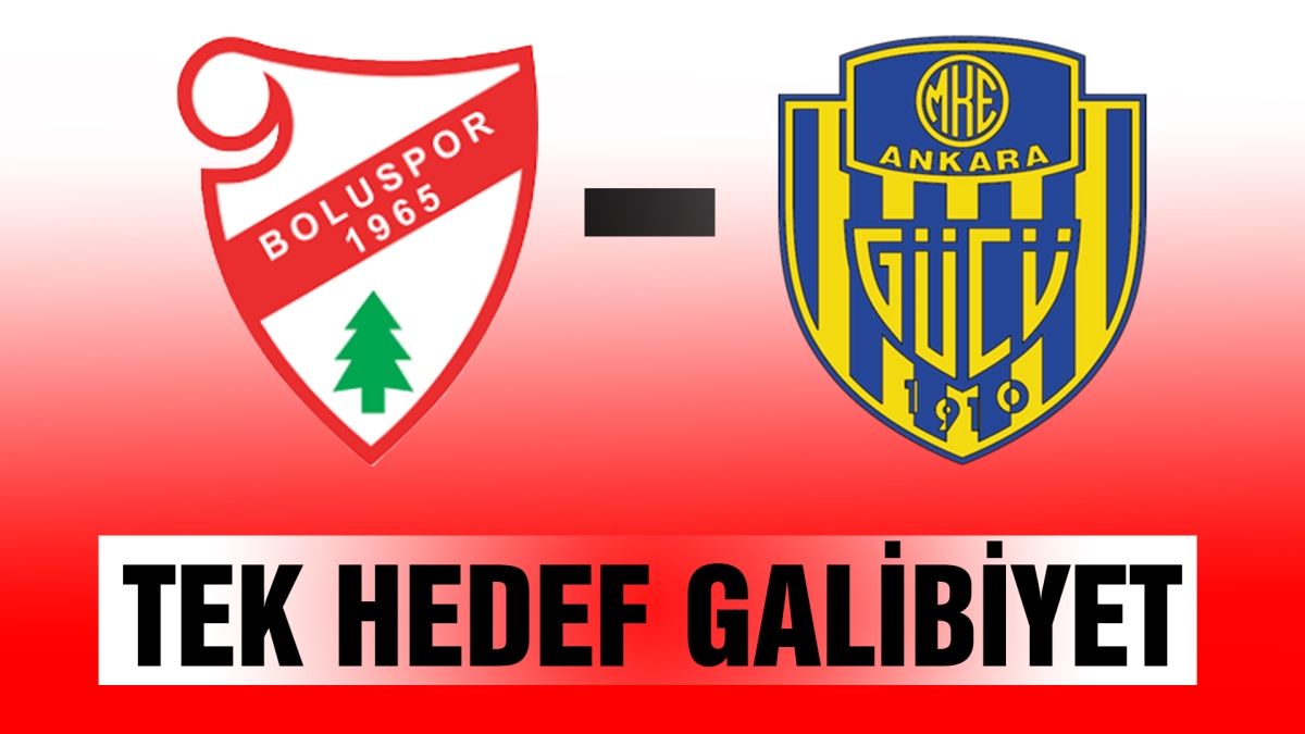 Boluspor Ankara'dan puanla dönmek istiyor