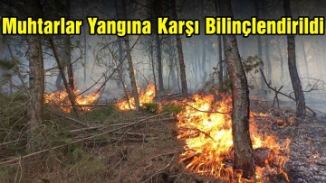 Muhtarlar Yangına Karşı Bilinçlendirildi