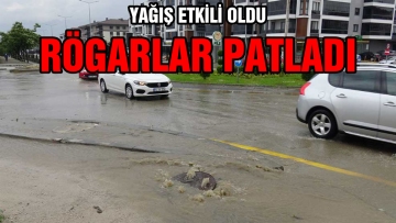 Yağış etkili oldu rögarlar patladı