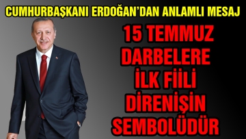 Cumhurbaşkanı Erdoğan'dan anlamlı mesaj