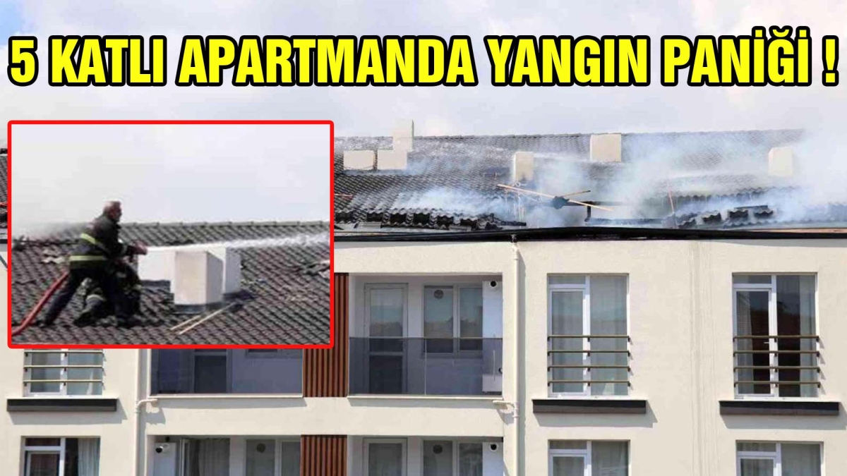 5 KATLI APARTMANDA YANGIN PANİĞİ