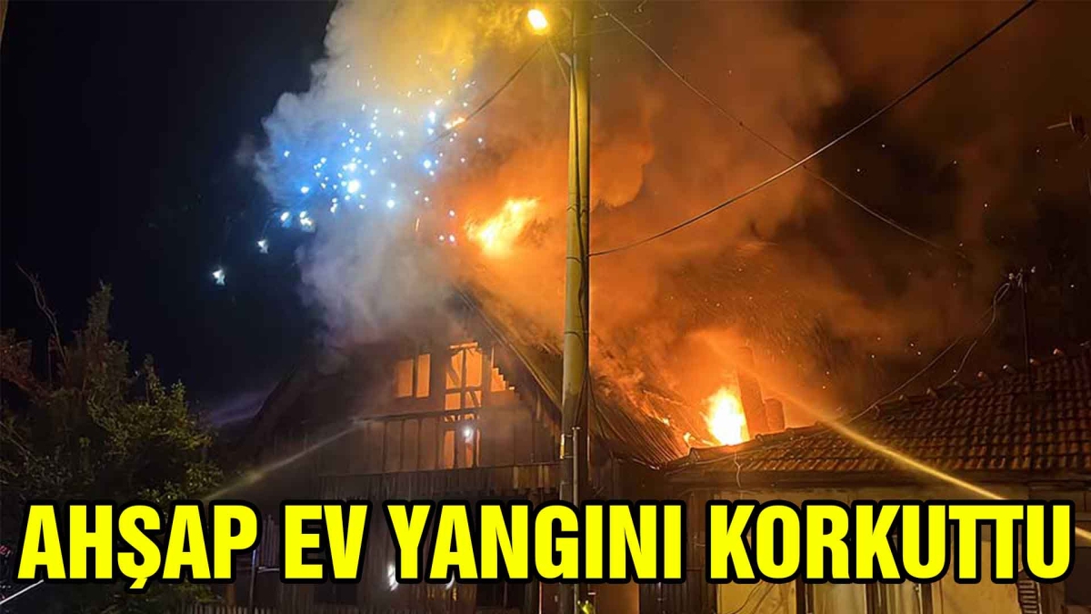 AHŞAP EV YANGINI KORKUTTU