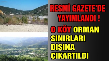 O KÖY ORMAN SINIRLARI DIŞINA ÇIKARTILDI
