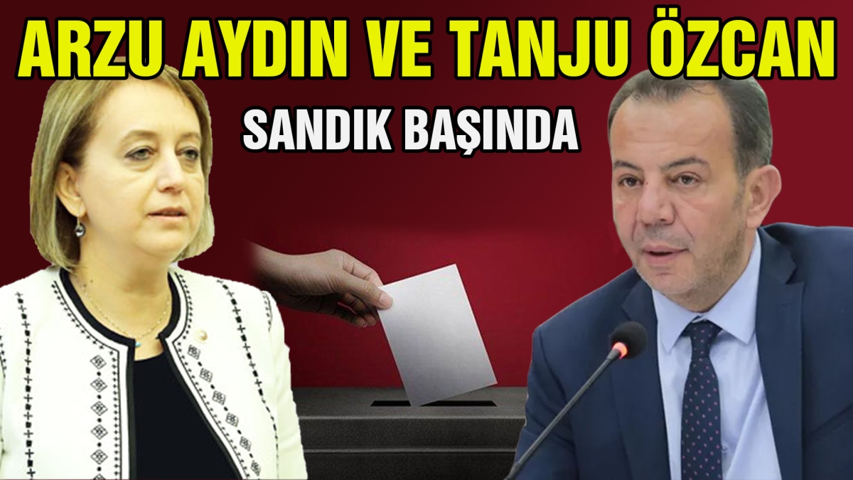 Arzu Aydın ve Tanju Özcan sandık başında