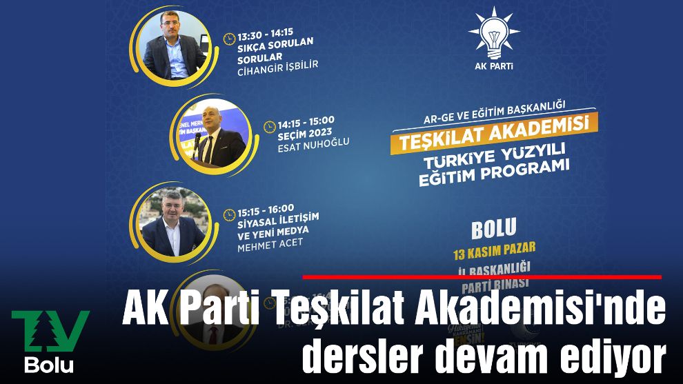 AK Parti Teşkilat Akademisi'nde dersler devam ediyor