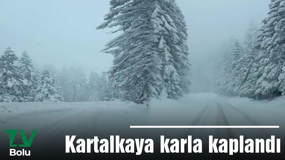 Kartalkaya karla kaplandı