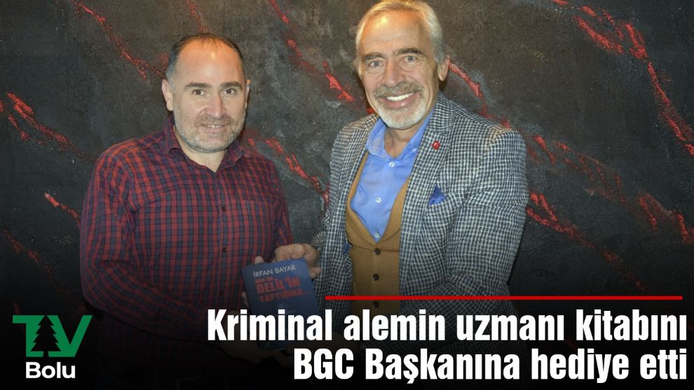 Kriminal alemin uzmanı kitabını BGC Başkanına hediye etti