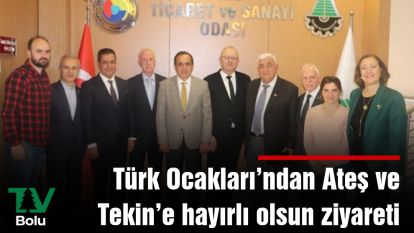 Türk Ocakları'ndan Ateş ve  Tekin'e hayırlı olsun ziyareti