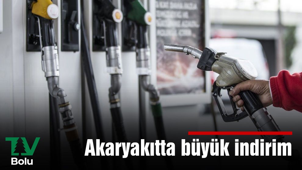 Akaryakıtta büyük indirim