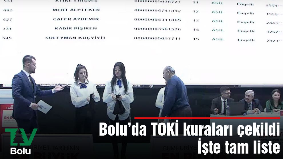 Bolu'da TOKİ kuraları çekildi