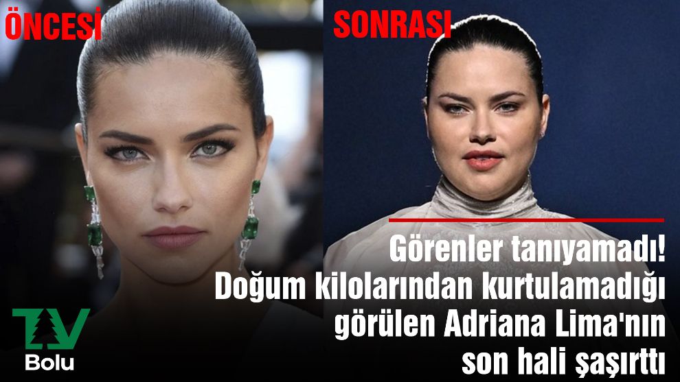 Görenler tanıyamadı! Doğum kilolarından kurtulamadığı görülen Adriana Lima'nın son hali şaşırttı...