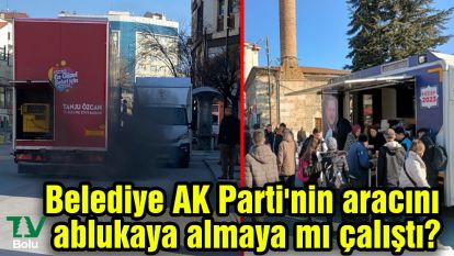 Belediye AK Parti'nin aracını ablukaya almaya mı çalıştı?