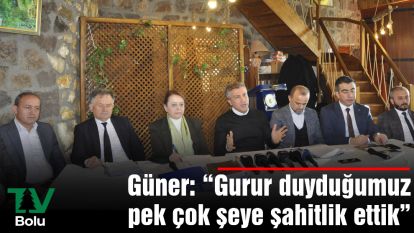 "Gurur duyduğumuz pek çok şeye şahitlik ettik"