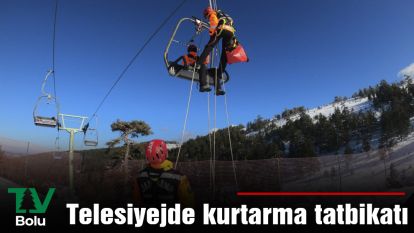 Telesiyejde kurtarma tatbikatı